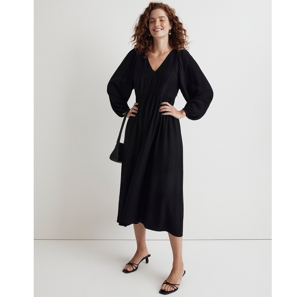 Madewell V-Neck Empire Midi Dress